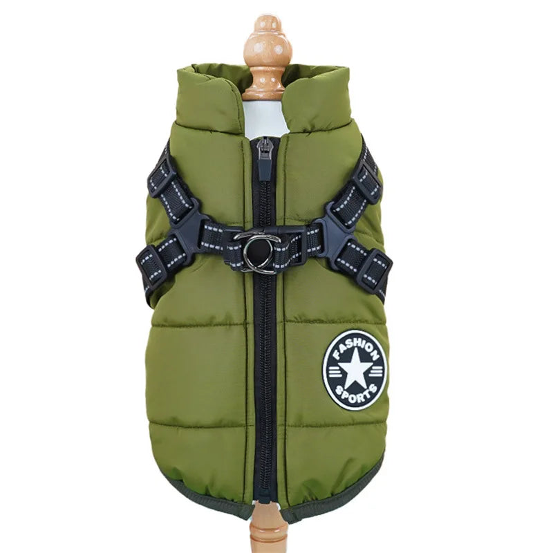 Dog Jacket with Harness ring